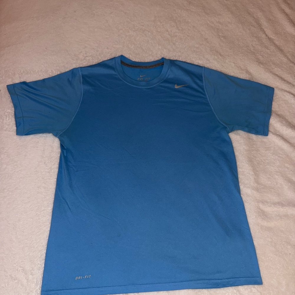 Nike Men's Powder Blue Dri-FIT Shirt Large
